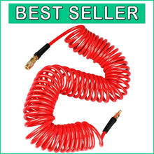 Load image into Gallery viewer, High-Flow 50ft Polyurethane Air Hose with Quick Coupler and Bend Restrictor