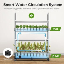 Load image into Gallery viewer, Space-Saving Hydroponic Garden with 60 Pods &amp; Full Spectrum LED for Home Use