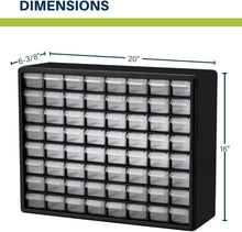 Load image into Gallery viewer, 64-Drawer Heavy-Duty Plastic Storage Cabinet for Garage &amp; Classroom Organization
