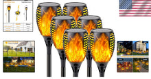 Load image into Gallery viewer, Large Waterproof Solar Torch Lights with Flickering Flame - Perfect for Pathways