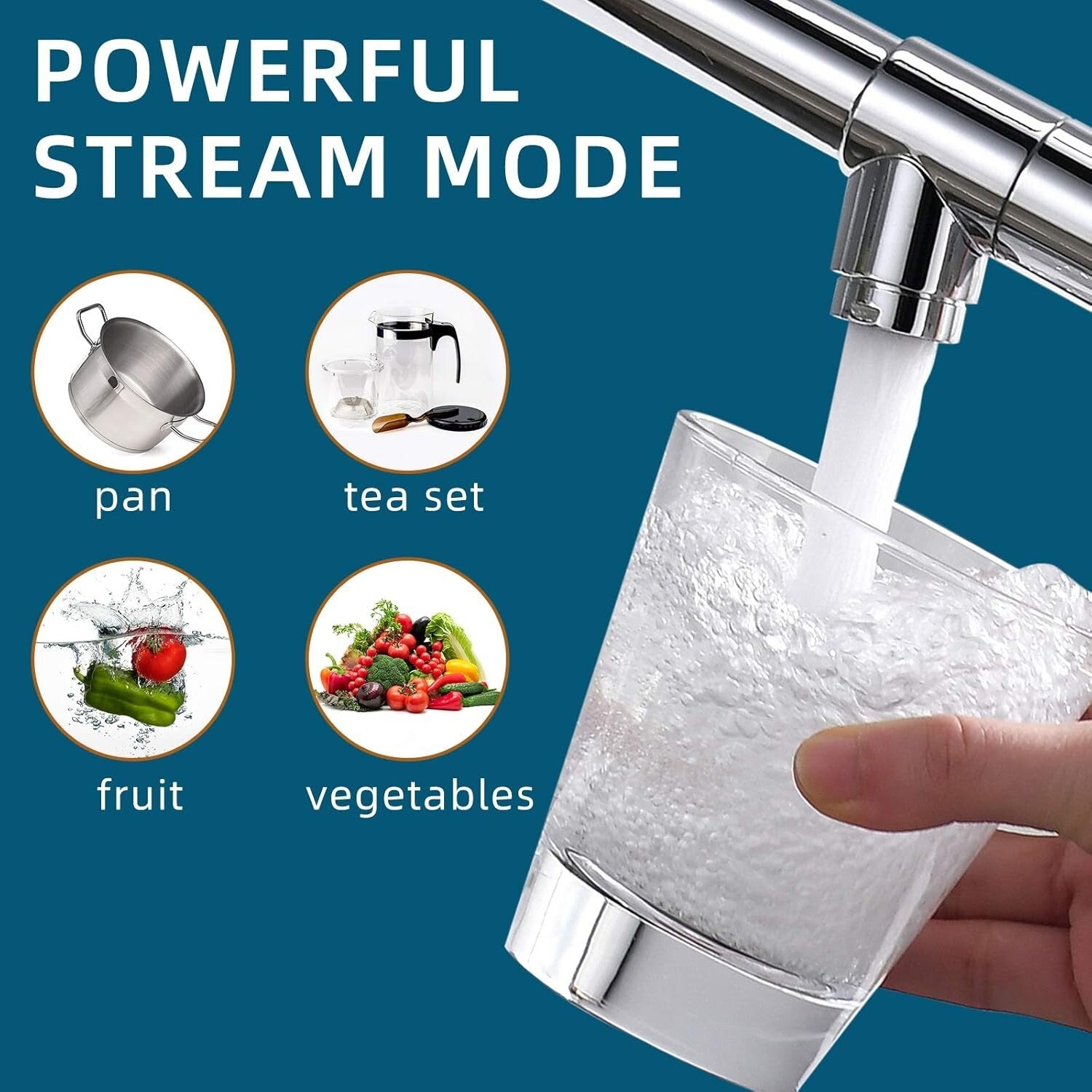 Heavy-Duty Chrome Single Handle Kitchen Faucet with High Arc & Pull Down Sprayer