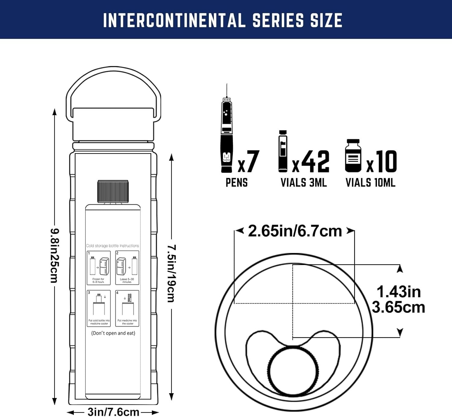 Elegant Insulin Cooler Organizer for 5-7 Pens - Travel Ready & QR Code Enabled