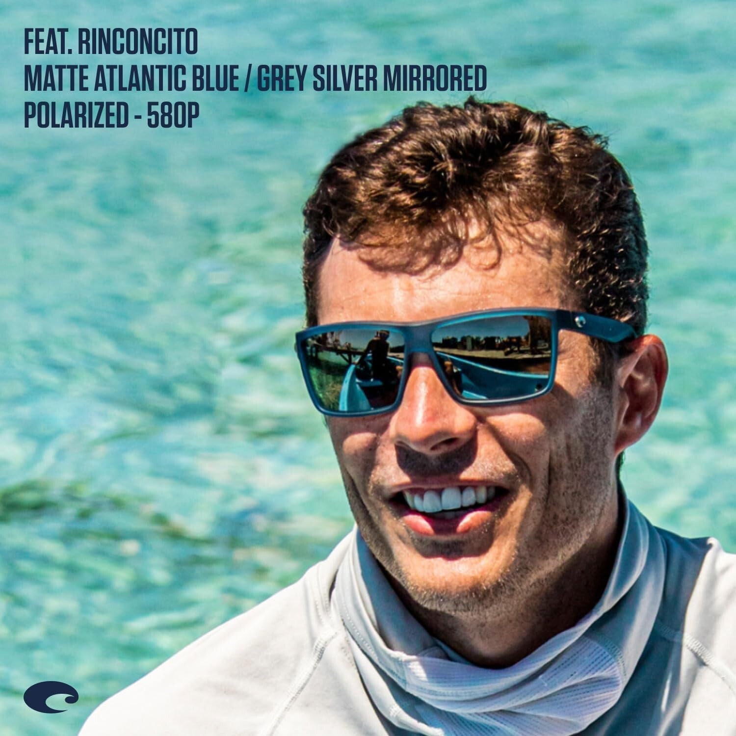 Men's Rinconcito Rectangular Polarized Sunglasses - Superior 580 Glass Clarity