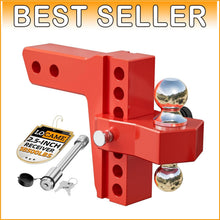 Load image into Gallery viewer, Heavy-Duty Adjustable Trailer Hitch for 2.5-Inch Receivers - 18,500 LBS GTW