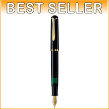 Load image into Gallery viewer, Authentic Pelikan M200 Fountain Pen, Medium Nib in Black - Easy Fill System