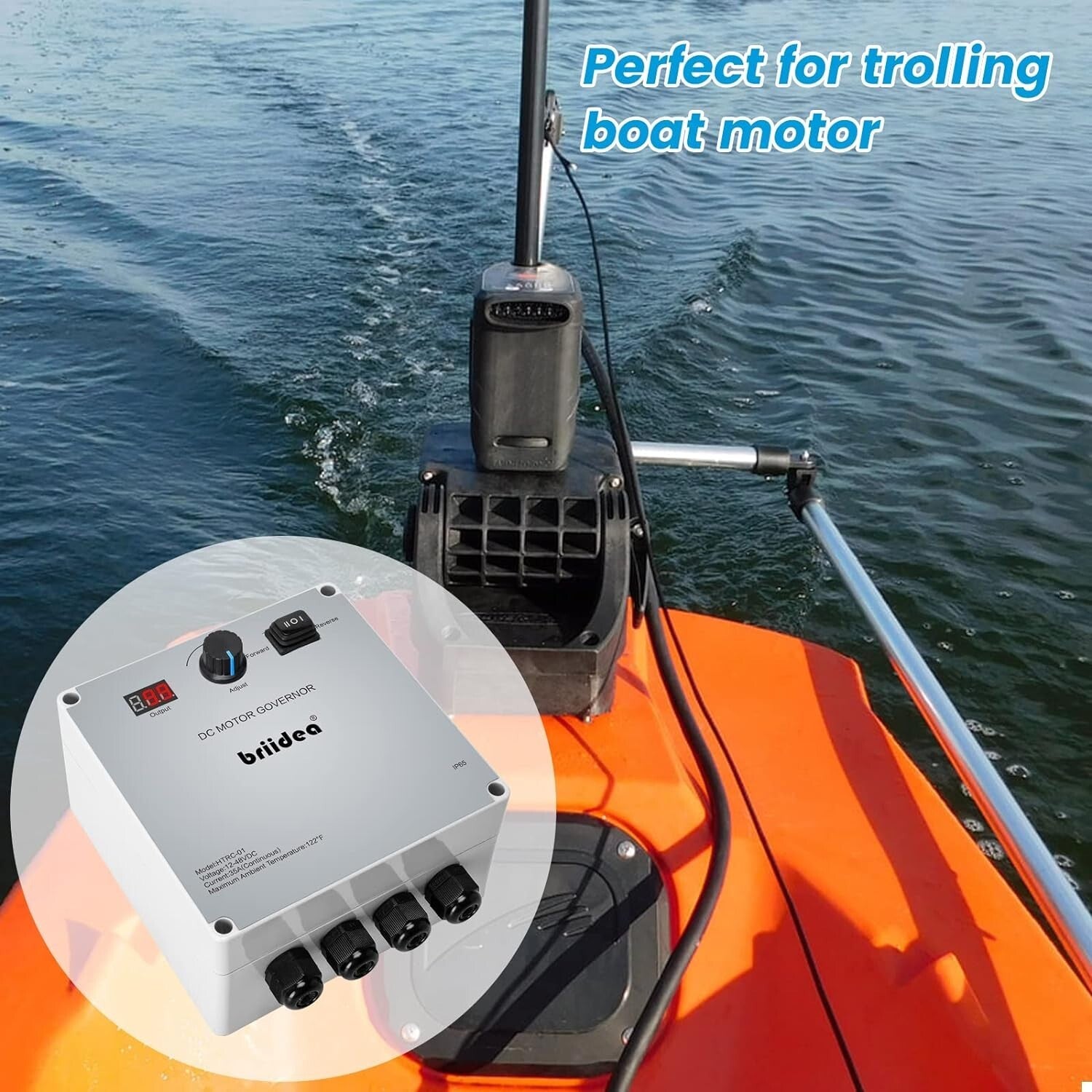 Versatile 12-48V PWM Motor Controller with Switch for Electric Weed Control