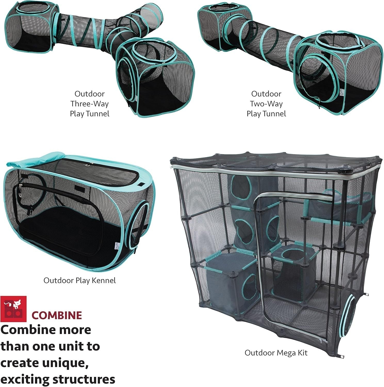 Outdoor Mega Cat Playset - Spacious & Durable Mesh Jungle Gym for Cats