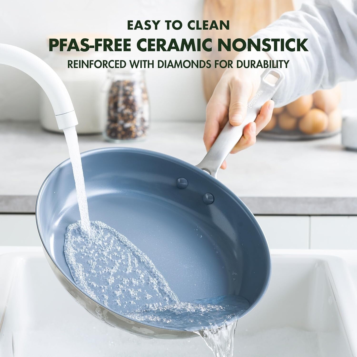 12" Treviso Stainless Steel Nonstick Frying Pan with Lid - PFAS-Free & Durable