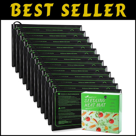 Versatile Indoor Gardening Heat Mat 12 Pack - Safe and Reliable Germination