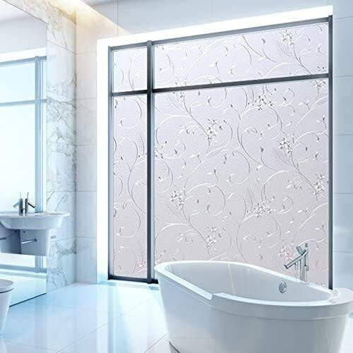 Customizable Frosted Glass Window Film 29.5'' x 118'' - Removable UV Protection
