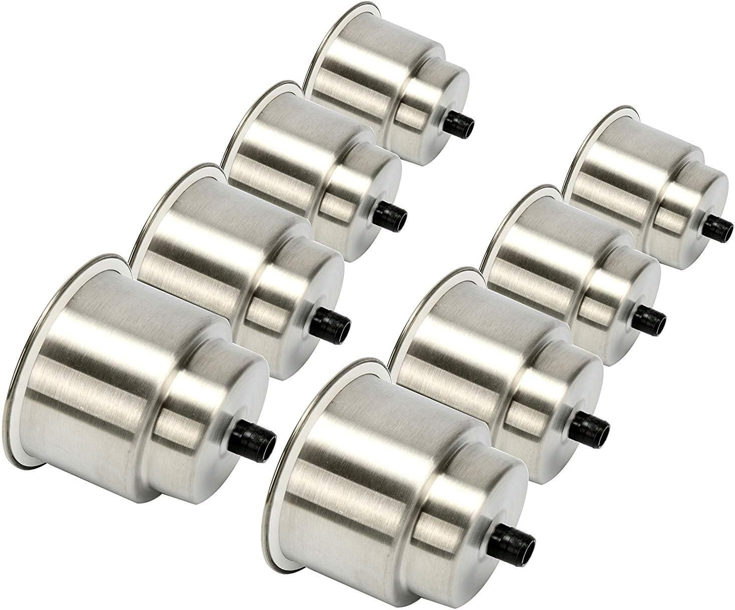 8-Piece Stainless Steel Drink Holders with Drain - Versatile Marine Cup Storage