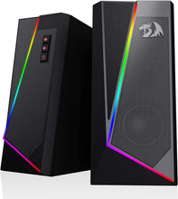 Load image into Gallery viewer, Modern RGB Desktop Speaker System - 6 Color Lighting Modes &amp; USB Connectivity