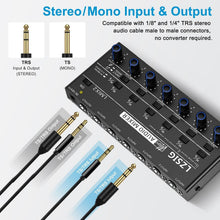 Load image into Gallery viewer, Professional 6-Channel Stereo Line Mixer with Dynamic Microphone Control