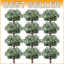 Load image into Gallery viewer, Mixed Eucalyptus Leaves 100 Pcs - Realistic Stems for DIY Wedding &amp; Home Decor
