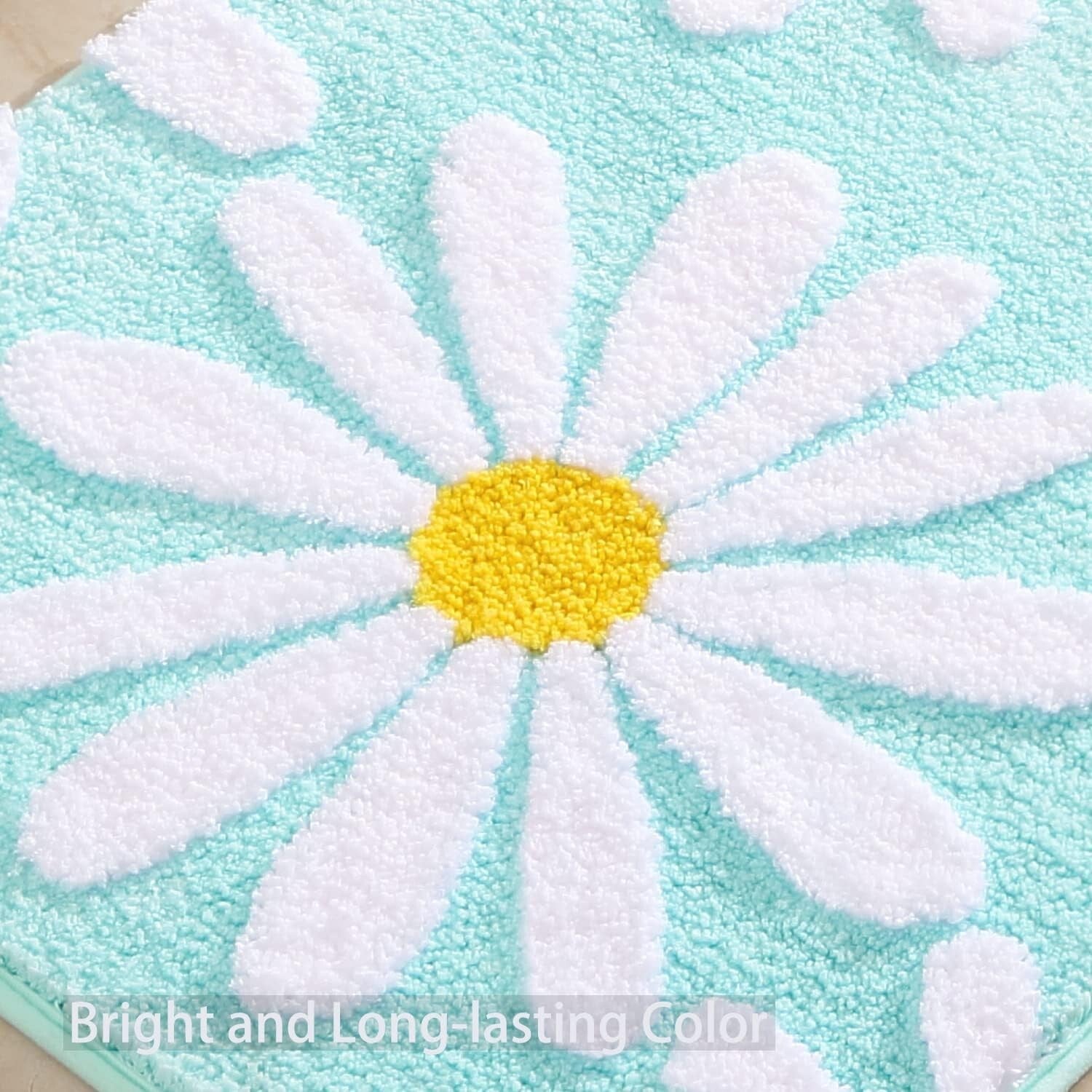 Floral 24x48 Inch Non-Slip Microfiber Bath Rug - Soft, Absorbent & Stylish