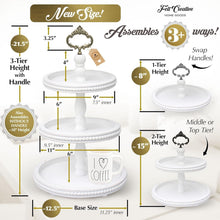 Load image into Gallery viewer, Premium 3-Tier Tray with Interchangeable Handles – Perfect for Entertaining