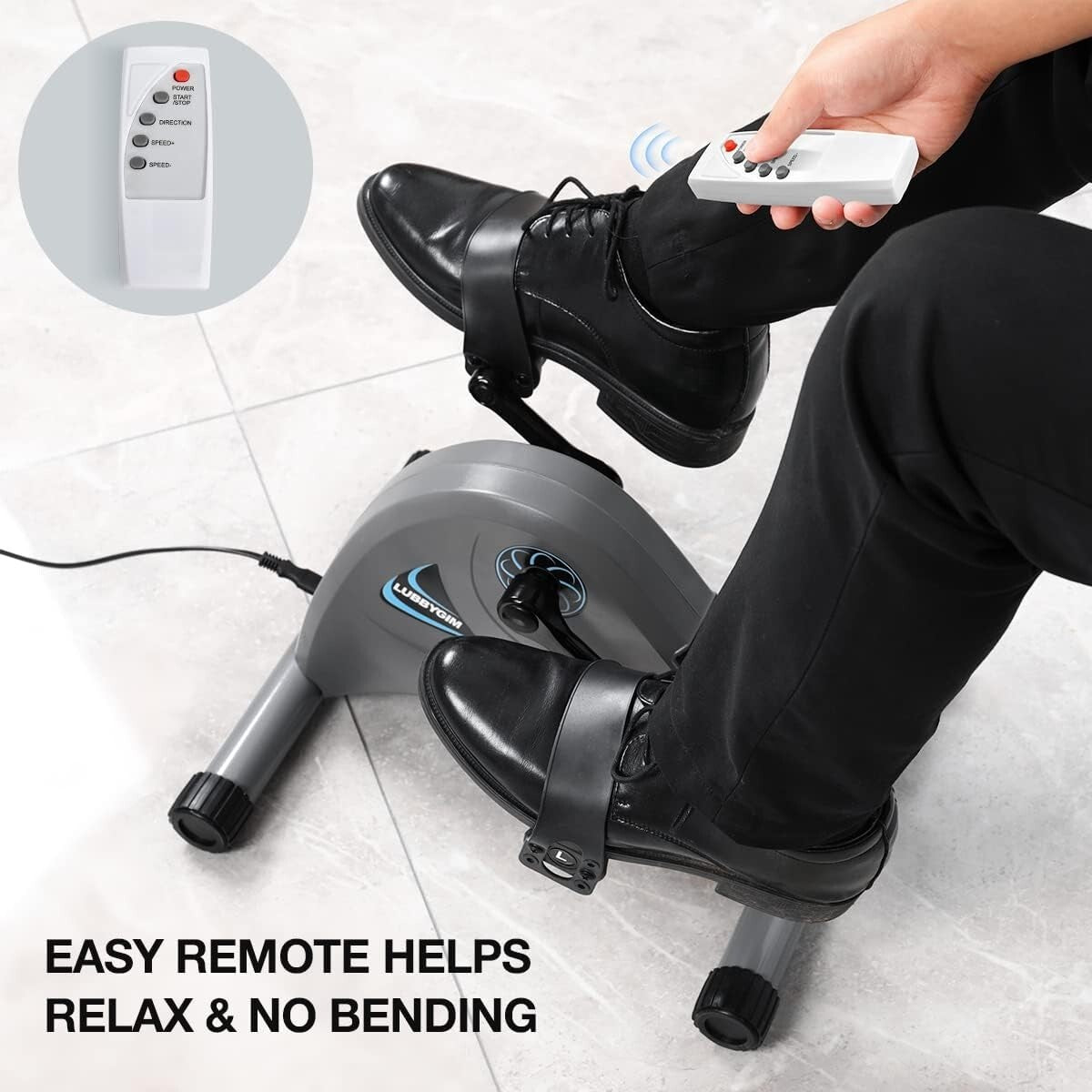 Adjustable Mini Exercise Bike for Arms and Legs: 6-Speed Silent Pedal Exerciser