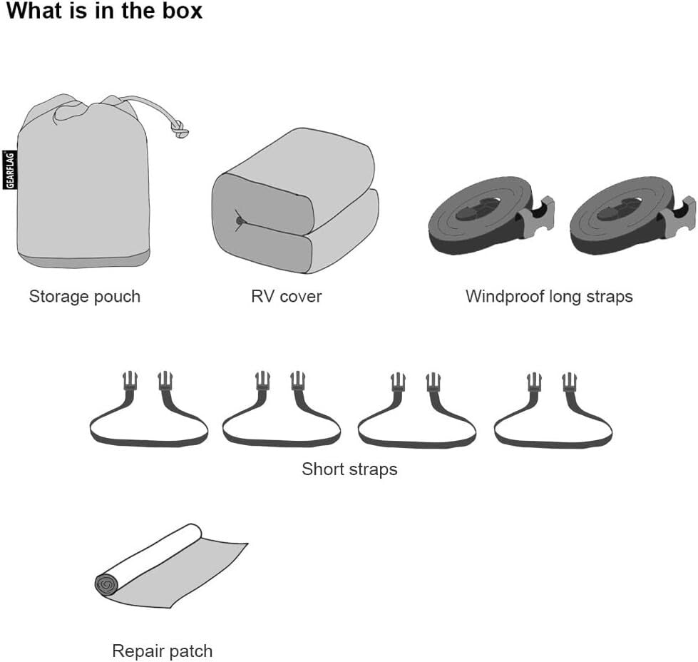 Heavy-Duty Travel Trailer Cover for 26'-28' RVs - Windproof & Water-Resistant