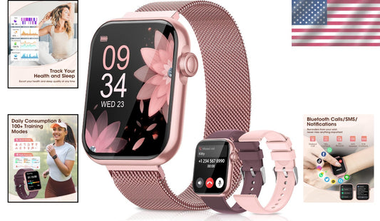 Elegant 1.85'' Smart Watch for Women - Health & Fitness Tracker with 100+ Modes