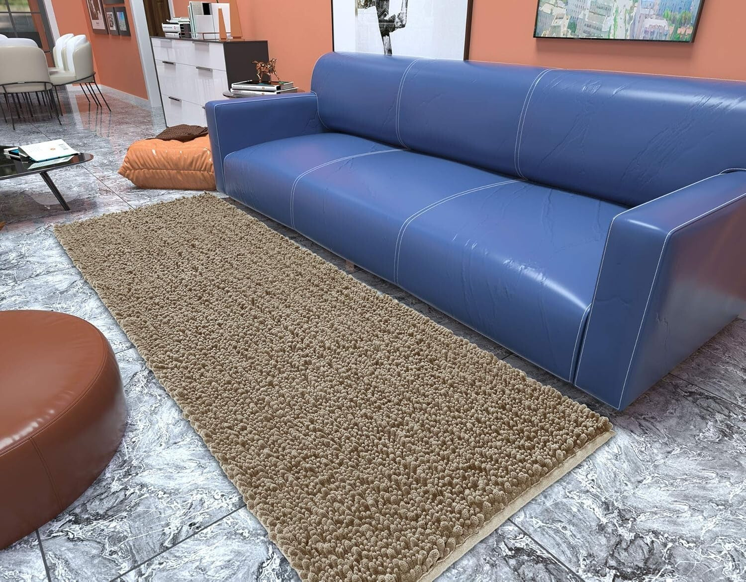 Soft Chenille Bath Runner Rug - 70" x 24", Ideal for Bathrooms & Nurseries