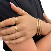 Load image into Gallery viewer, Hand Hammered 14k Gold Filled Thumb Ring - 3mm Wide Stacking Band Size 10