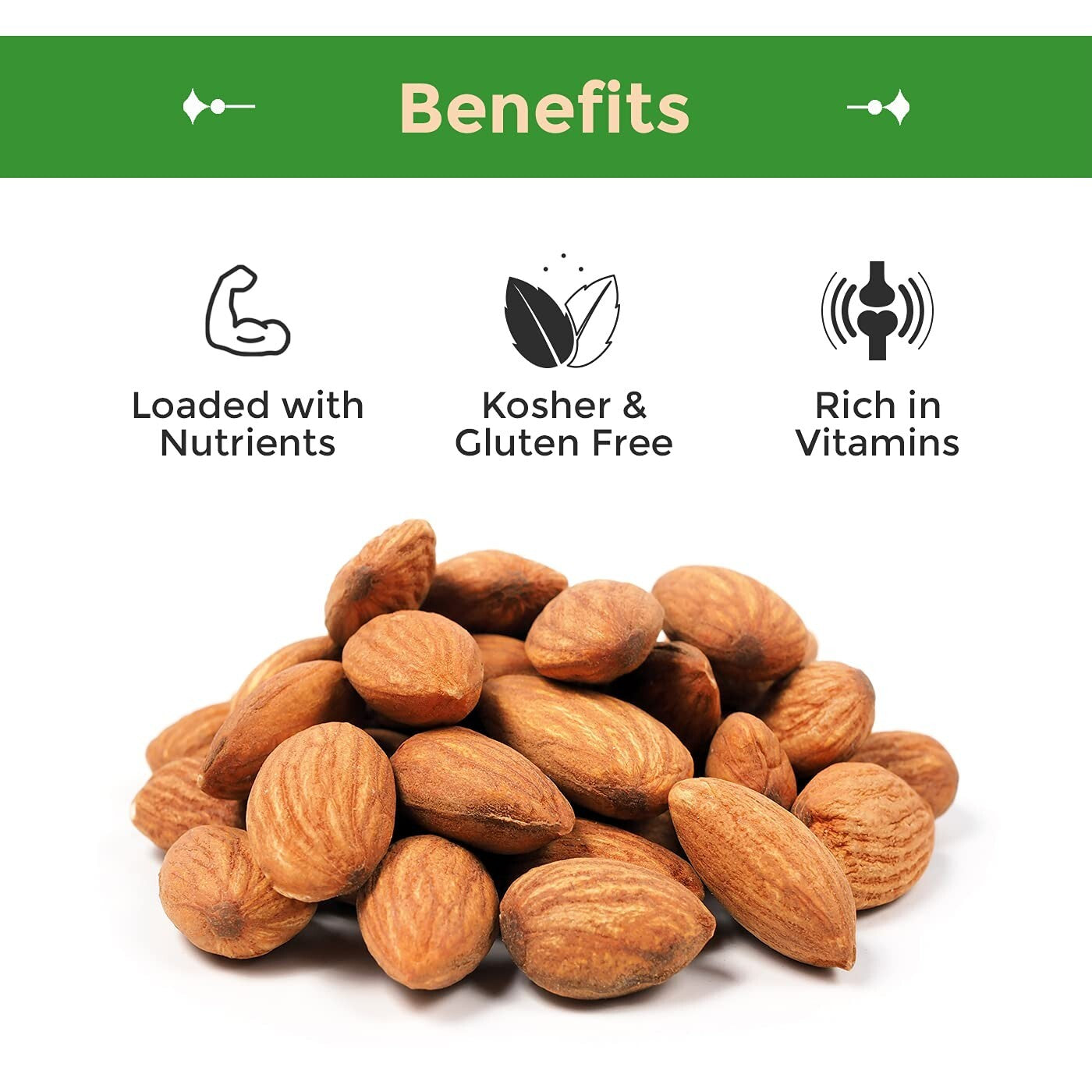 Delicious Unsalted Roasted Almonds - 5Lb Gourmet Snack with Nutritional Benefits