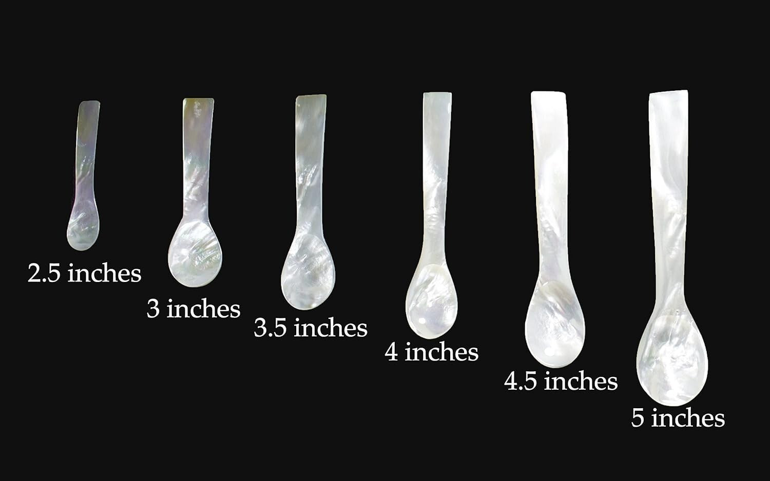 Elegant Handcraft Caviar Spoon Set of 6 - Exquisite 3.5-Inch Shell Design