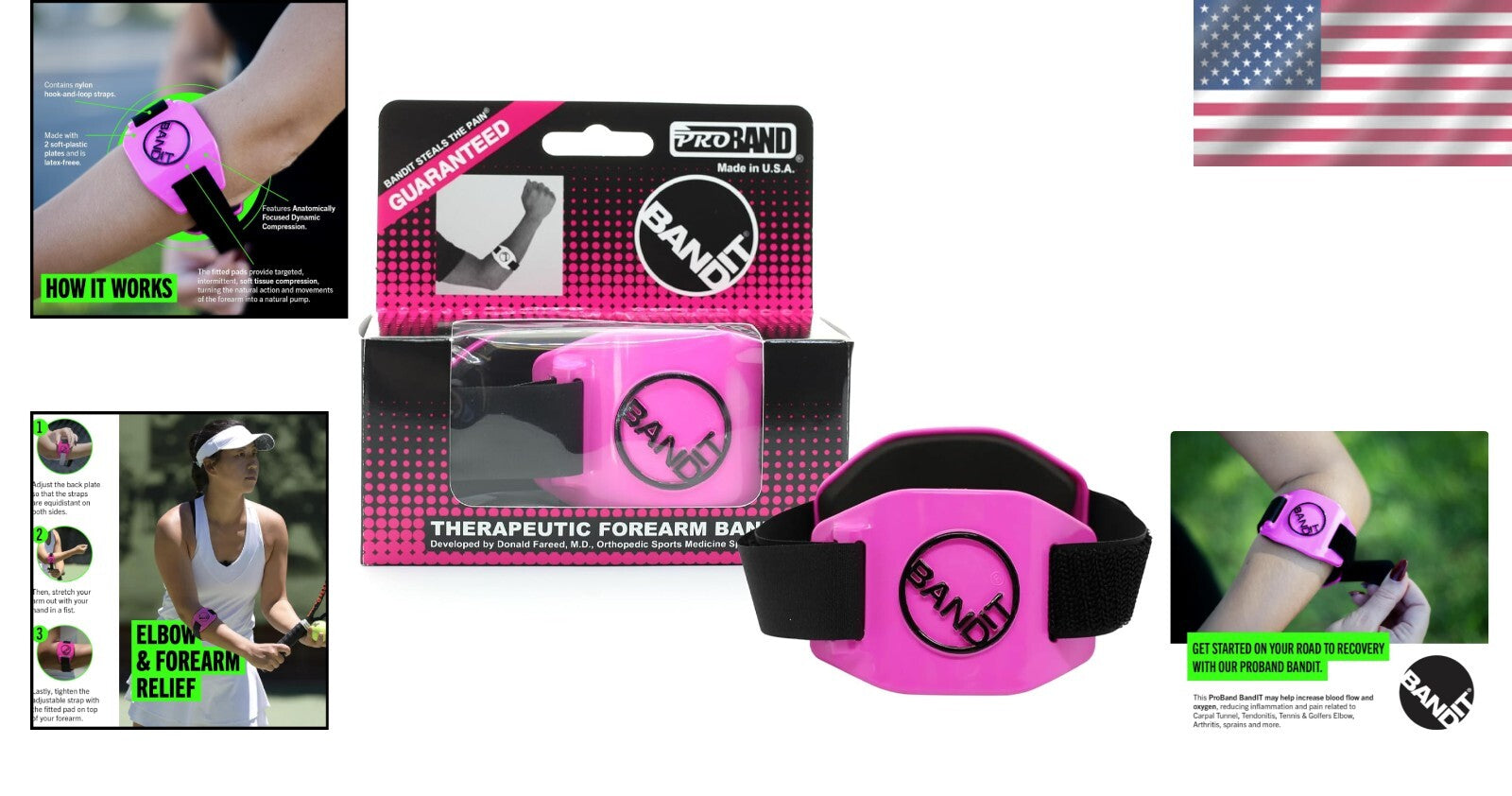 Premium Quality BandIT Compression Arm Band - Ideal for Tennis Elbow & Arthritis