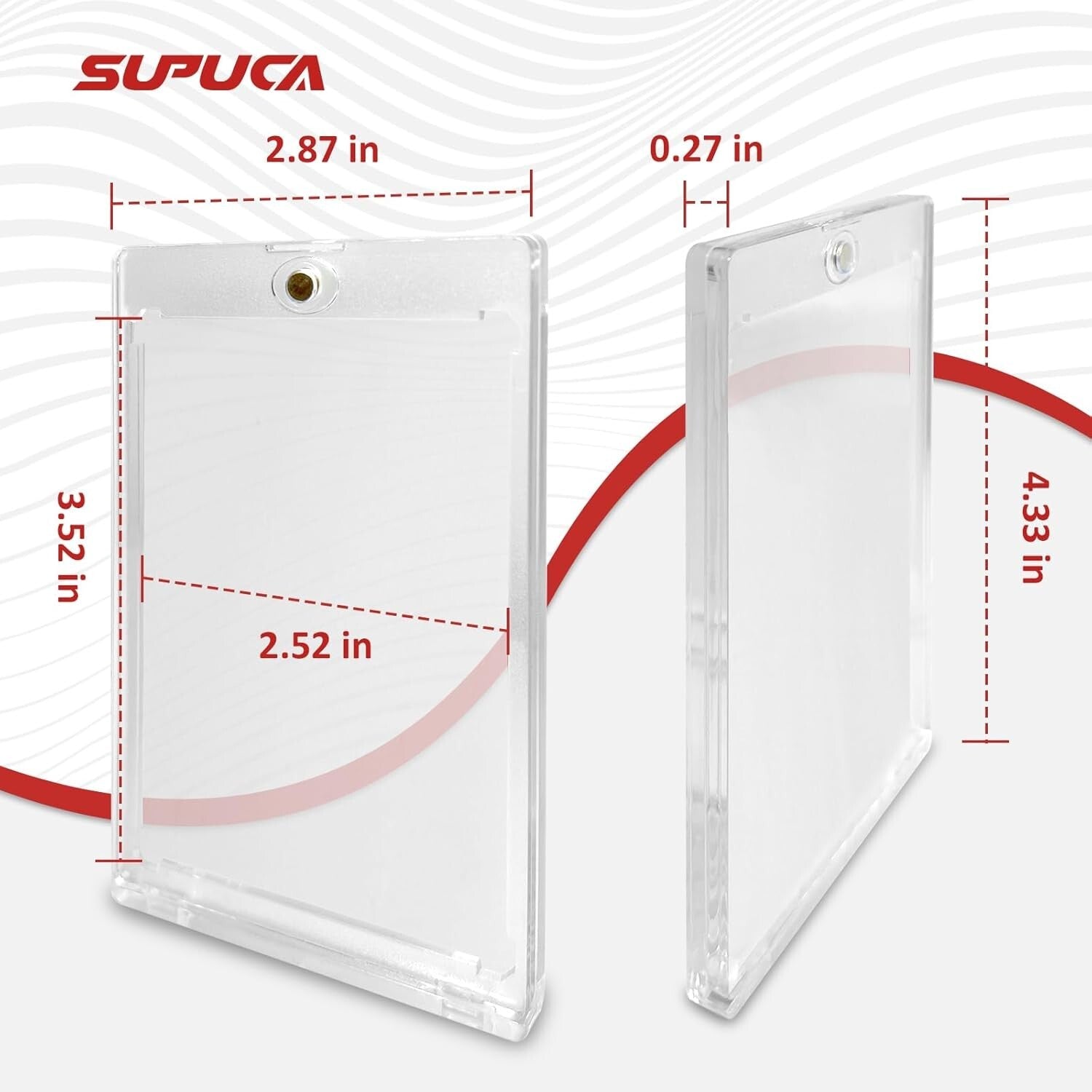 100 Magnetic Card Holders - 35PT UV-Blocking Protectors for All Card Collections