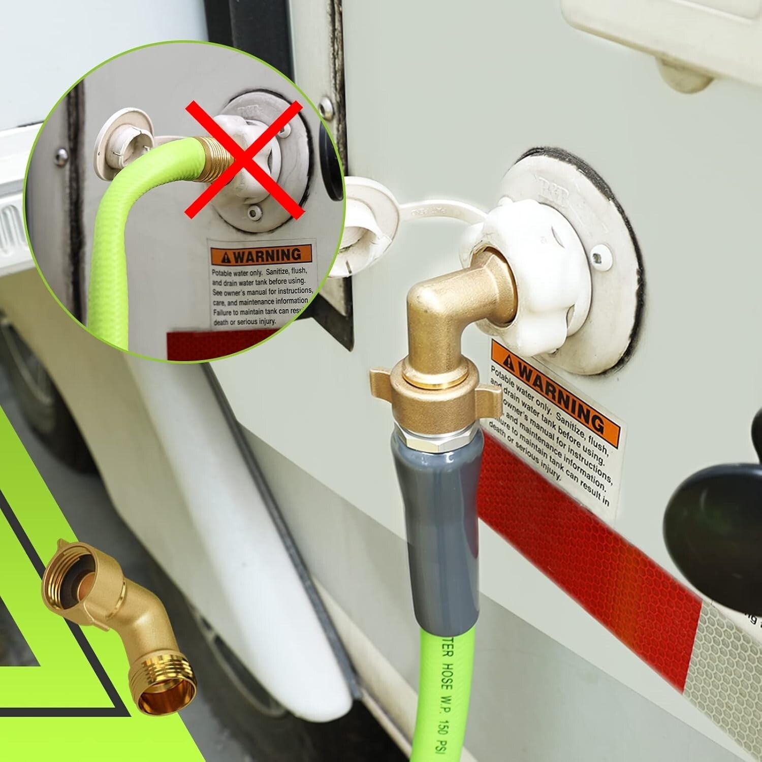 Flexible & Leak-Free 100FT RV Water Hose - Ideal for Camping & Gardening