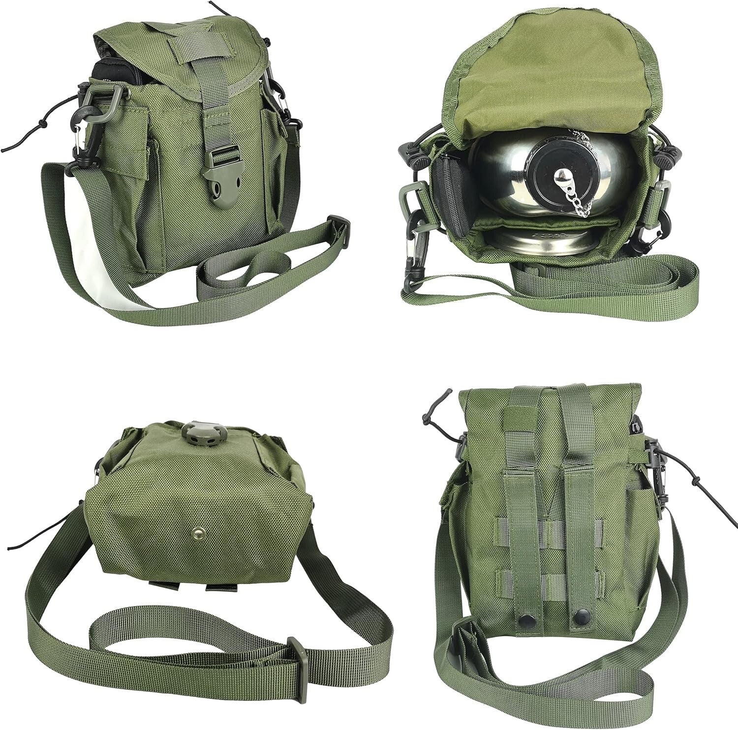 Compact and Durable Stainless Steel Cooking Set - Ideal for Survival Situations