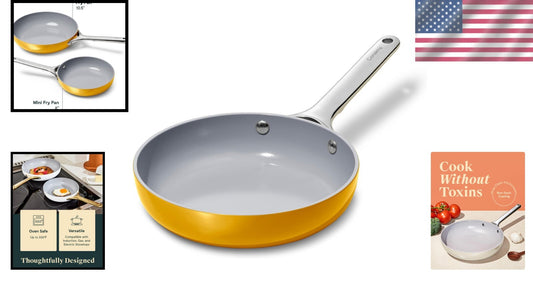 Compact 1.05 qt Nonstick Fry Pan for Healthy Cooking - All Stovetop Compatible