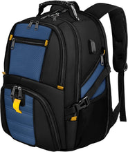 Load image into Gallery viewer, Large Water-Resistant College and Travel Backpack - 17” Laptop Carrier, Roy Blue