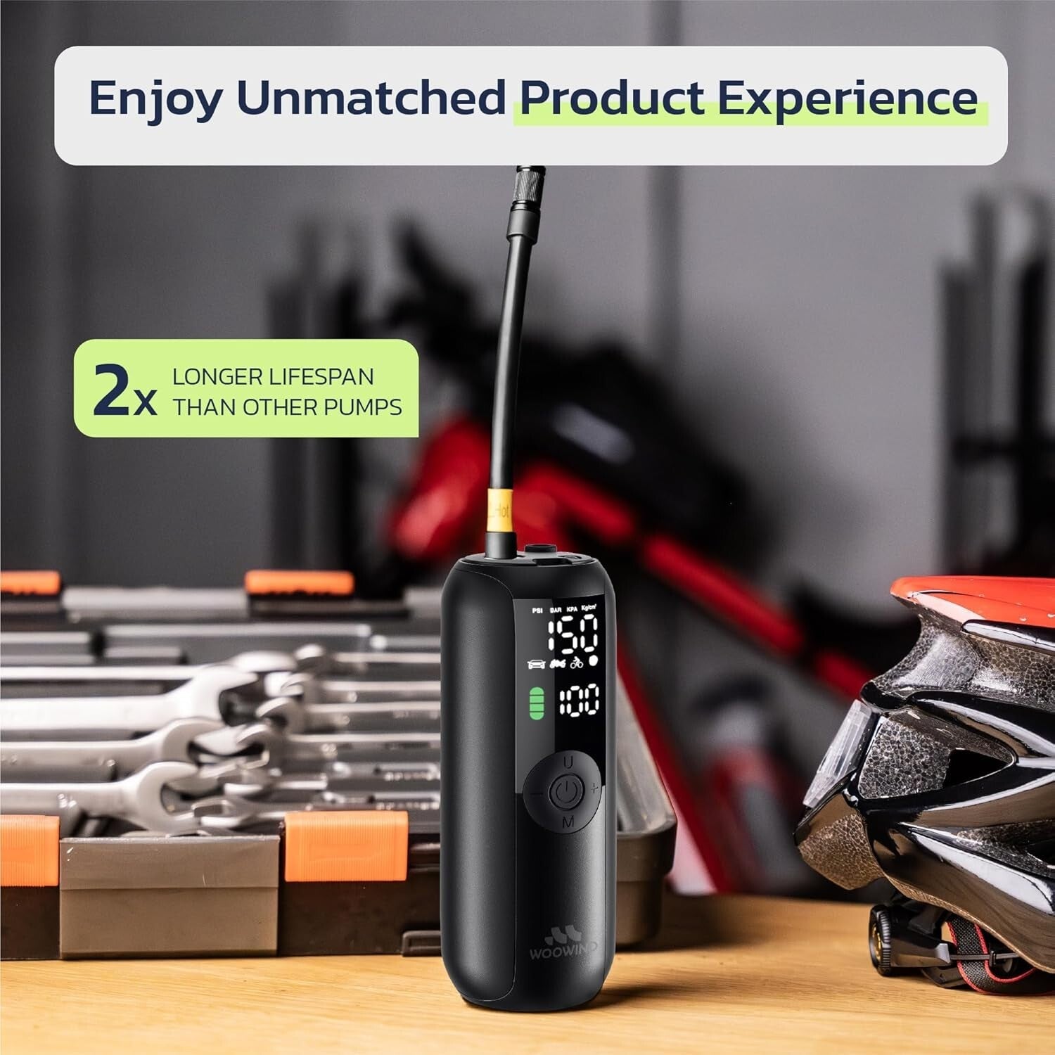 150 PSI Portable Air Compressor & Tire Inflator with Digital Gauge - Lightweight