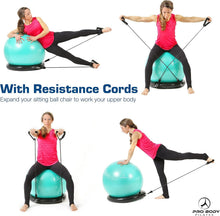 Load image into Gallery viewer, Comfortable 65cm Stability Ball Chair - Ideal for Home Office &amp; Fitness Workouts