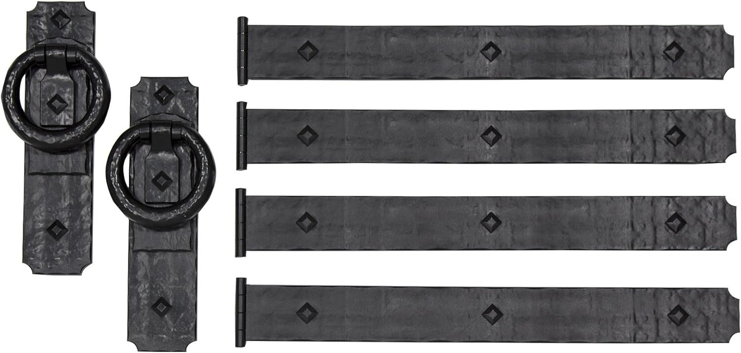 Charming Rustic 6-Piece Magnetic Garage Door Set - Assembly-Free Solution