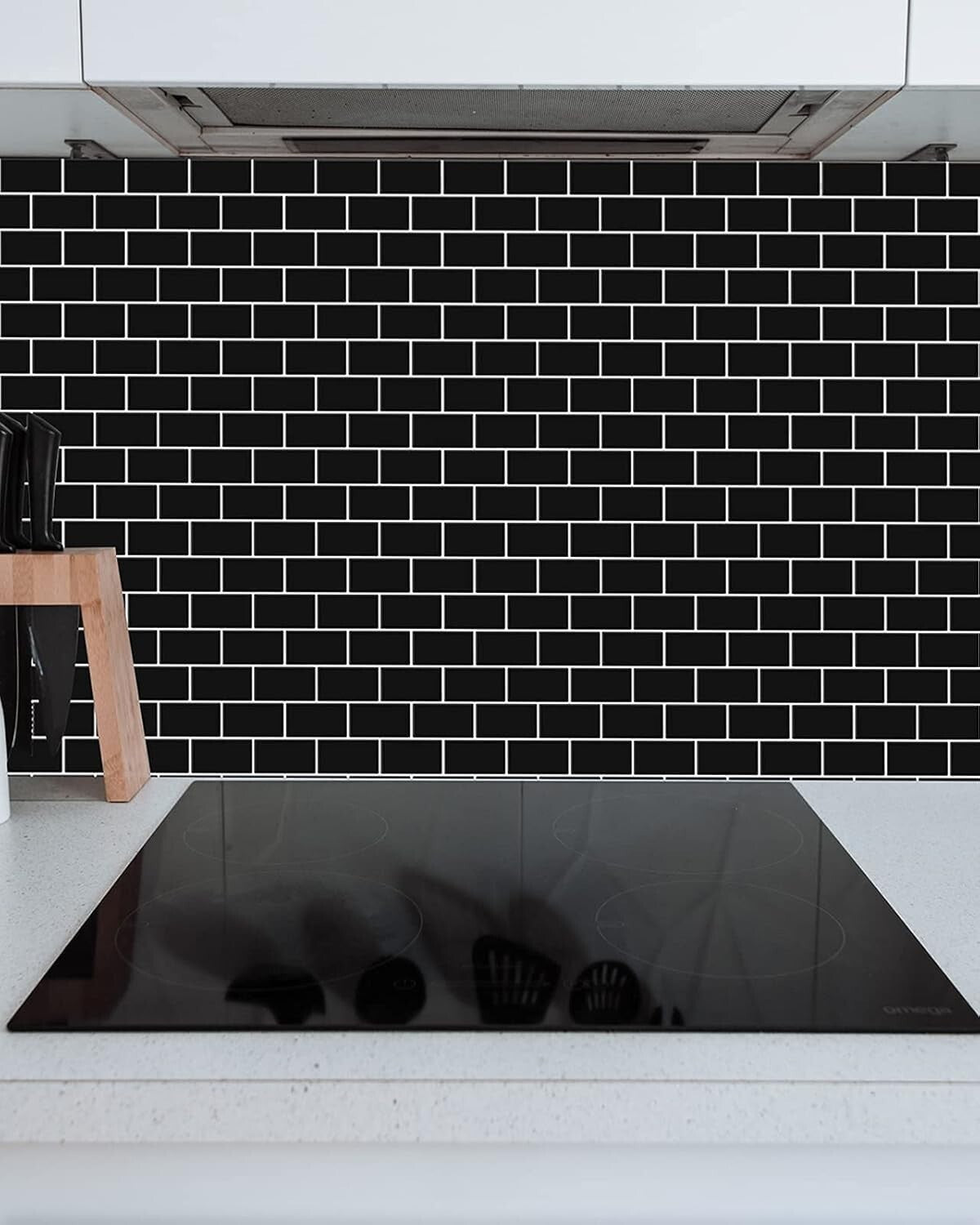 Waterproof Subway Tile Peel and Stick Backsplash for Kitchen and Bath, 10 Tiles