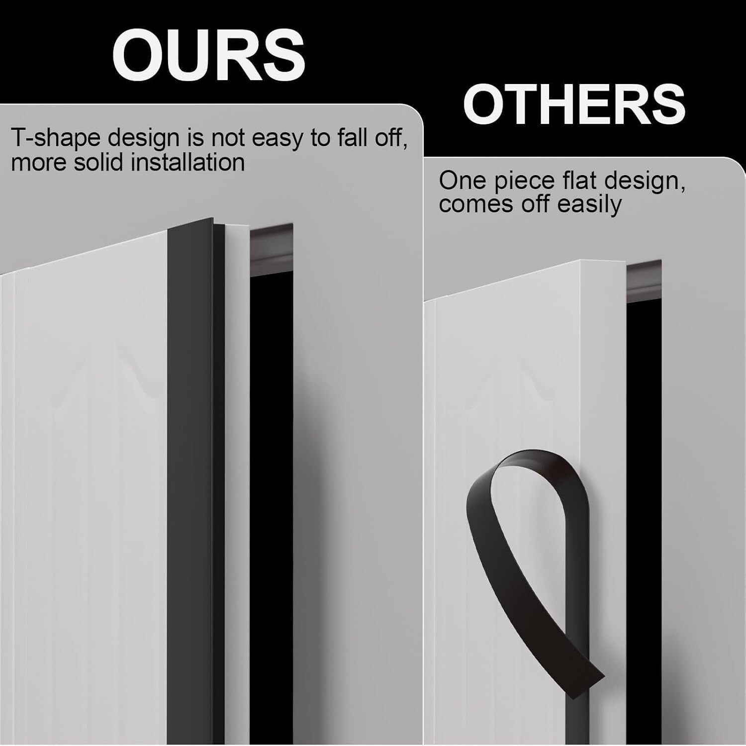 Waterproof 40ft Silicone Door Seal Strip - Versatile T-Shape Insulation Solution