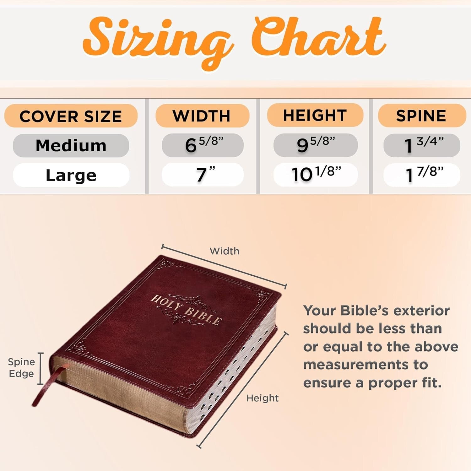 Water-Resistant 'Amazing Grace' Bible Cover in Stylish Black & Tan Faux Leather