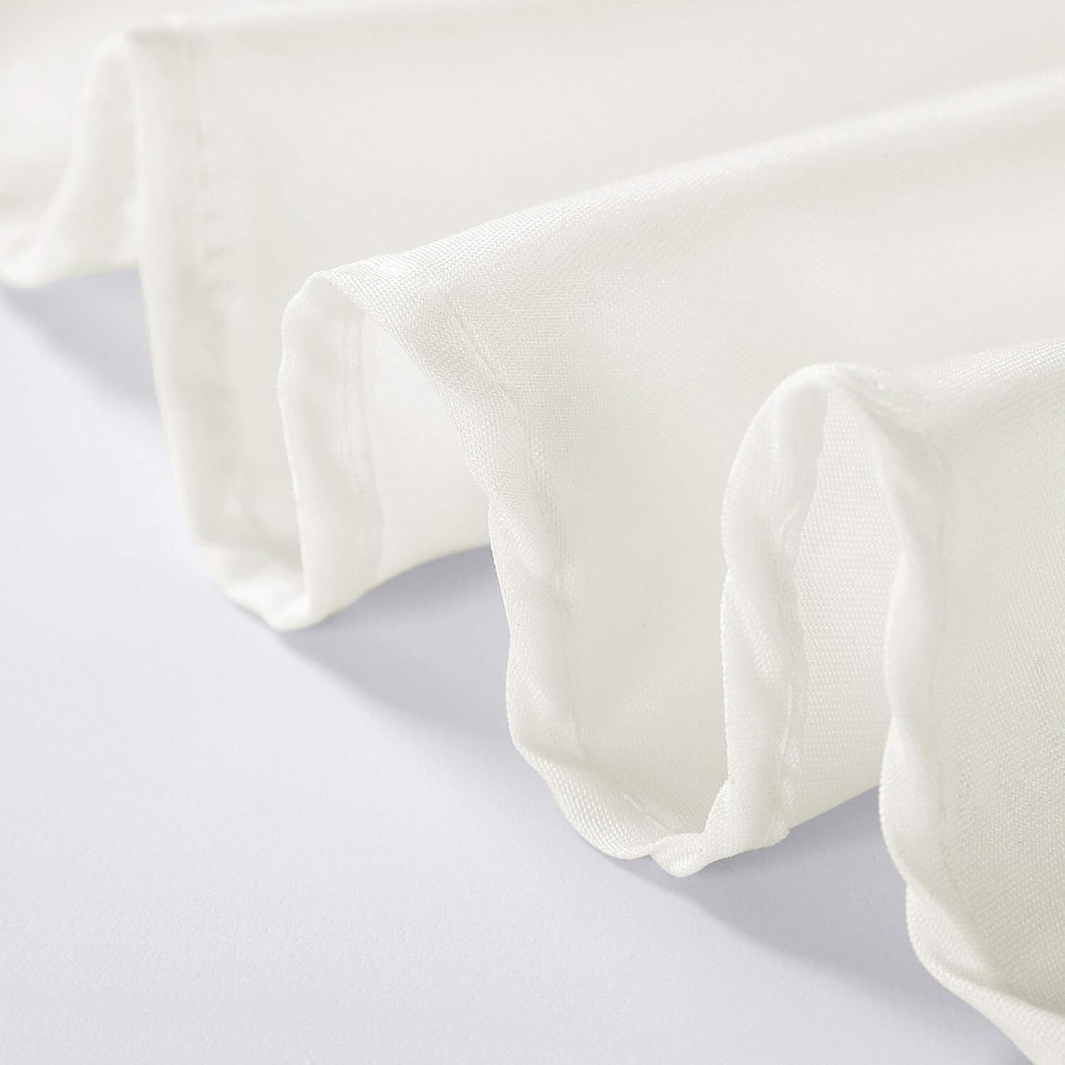 Elegant 60x120 Inch Washable Ivory Polyester Tablecloth - 12 Pack for Events