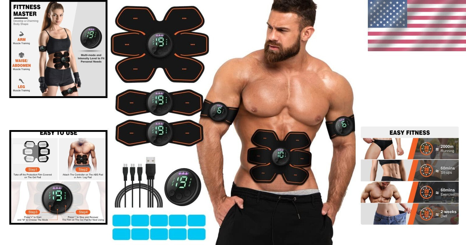 Portable ABD Stimulator Machine - Ideal for Home Workouts & Fitness Routines
