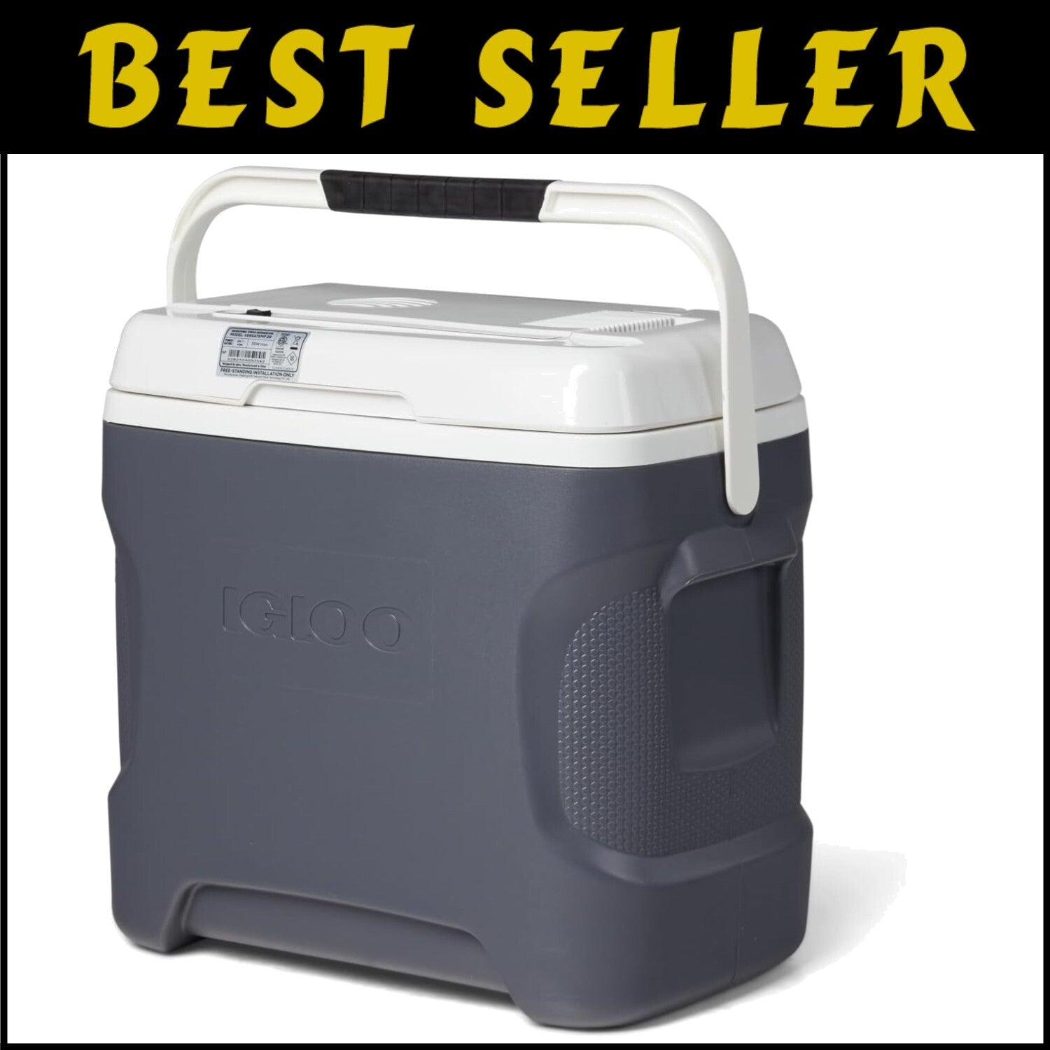 Quiet 12V Electric Cooler - Iceless Portable Fridge with Spacious 28 Qt Capacity