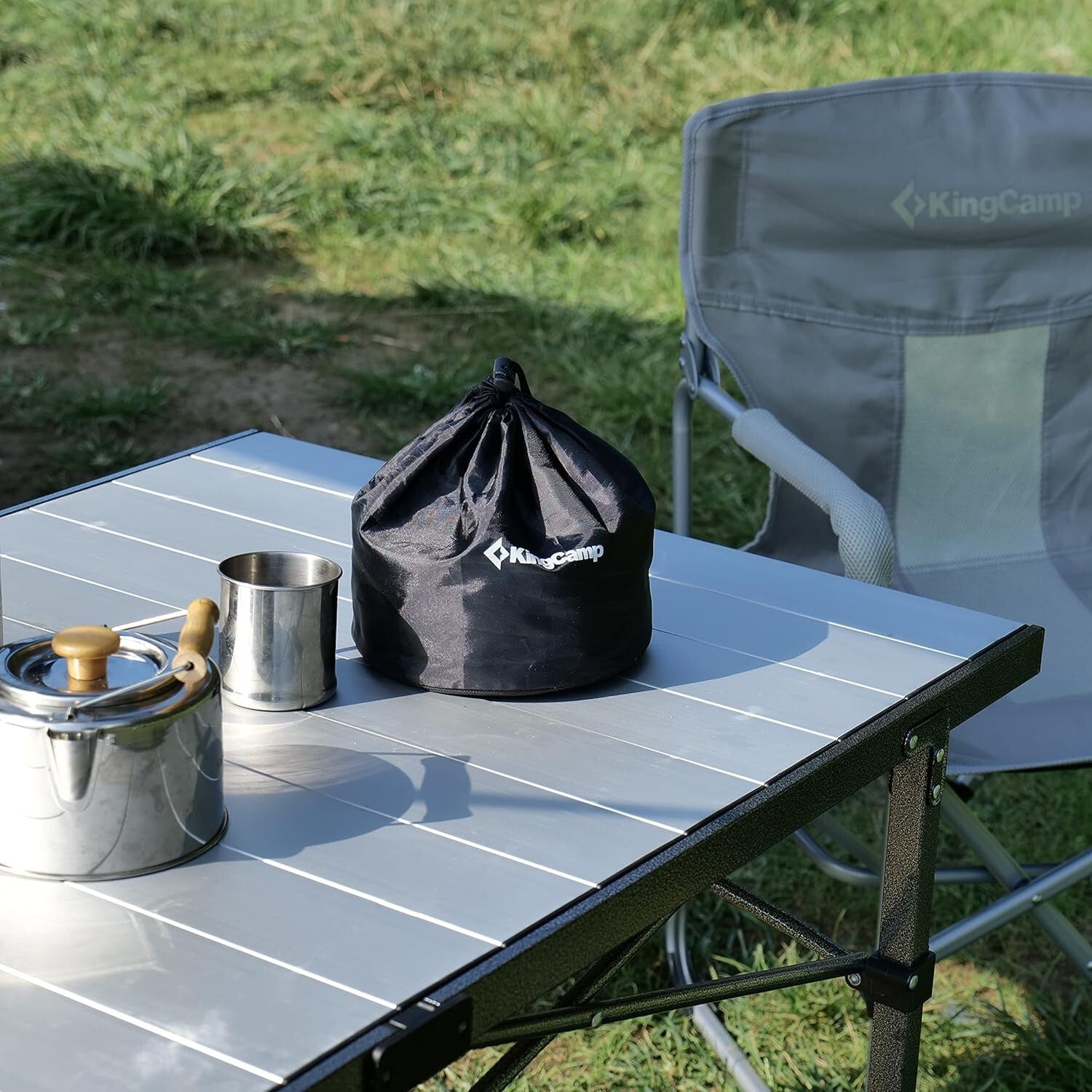 Durable 53.5" Folding Camping Table with Carry Bag - Perfect for Outdoor Dining