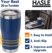 Load image into Gallery viewer, BPA-Free 20 oz Navy Blue Tumblers - 6 Pack Stainless Steel for Travel &amp; Home Use