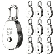 Load image into Gallery viewer, Durable 10 Pcs Heavy-Duty Pulley Block Set, Ideal for Indoor &amp; Outdoor Use