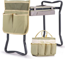 Load image into Gallery viewer, Versatile Folding Garden Stool with Extra Kneeling Pad - Supports 330 lbs