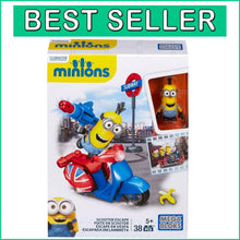 Load image into Gallery viewer, Interactive Mega Bloks Minions Scooter Escape Set - Ideal for Creative Kids