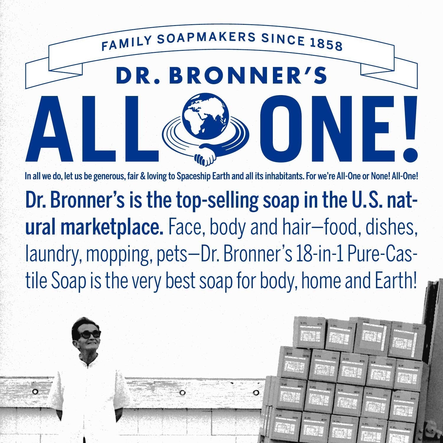 12-Pack Dr. Bronner's Peppermint Pure-Castile Bar Soap - Vegan & Cruelty-Free