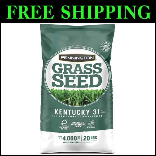 Kentucky 31 Tall Fescue Grass Seed 20 lb - Durable Lawn Solution for 4,000 sq ft