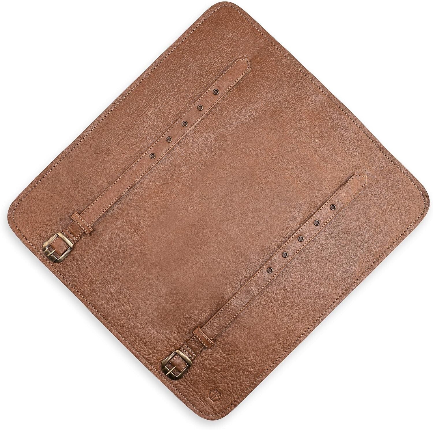 Luxury Buffalo Leather Knife Roll – 7 Slot Chef's Knife Bag for Professionals